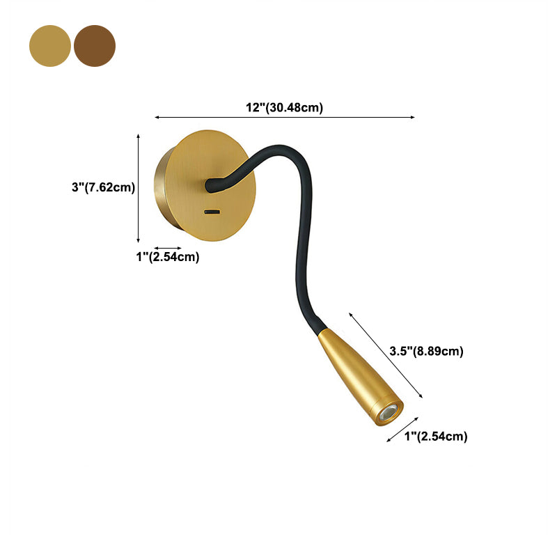 Modern Simple Metal Wall Light Cylinder Shape Adjustable LED Wall Lamp for Bedroom