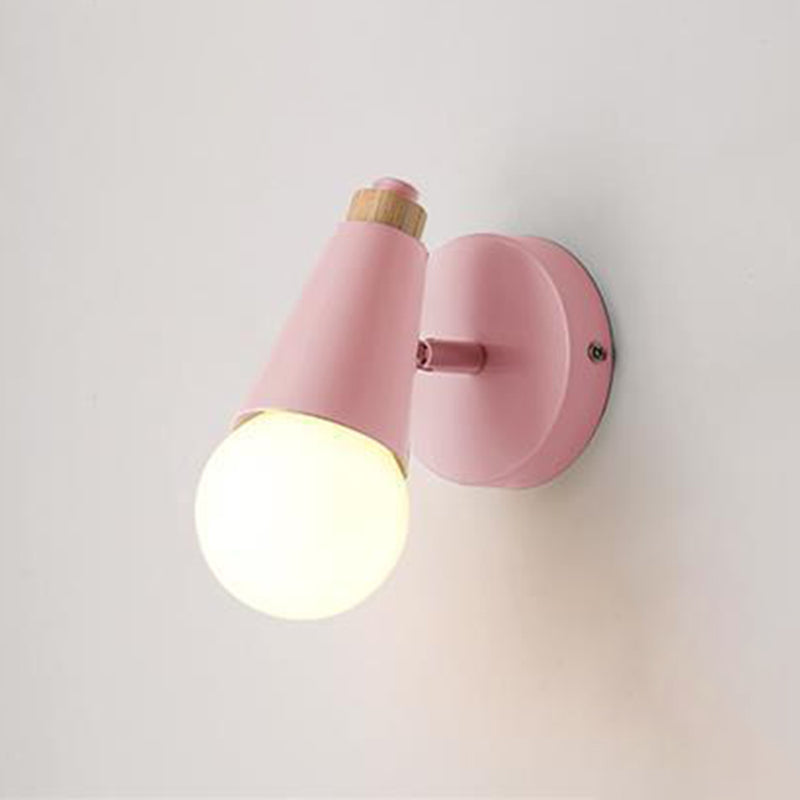 Metal Unique Shape Wall Lights Modern Style 1 Light Wall Sconce for Bedroom