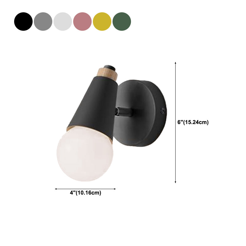 Metal Unique Shape Wall Lights Modern Style 1 Light Wall Sconce for Bedroom