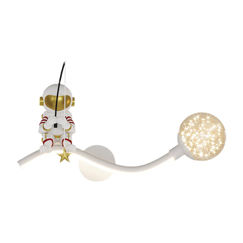 Astronaut LED Wall Mount Light Children Wall Light with Acrylic Shade for Kid's Room