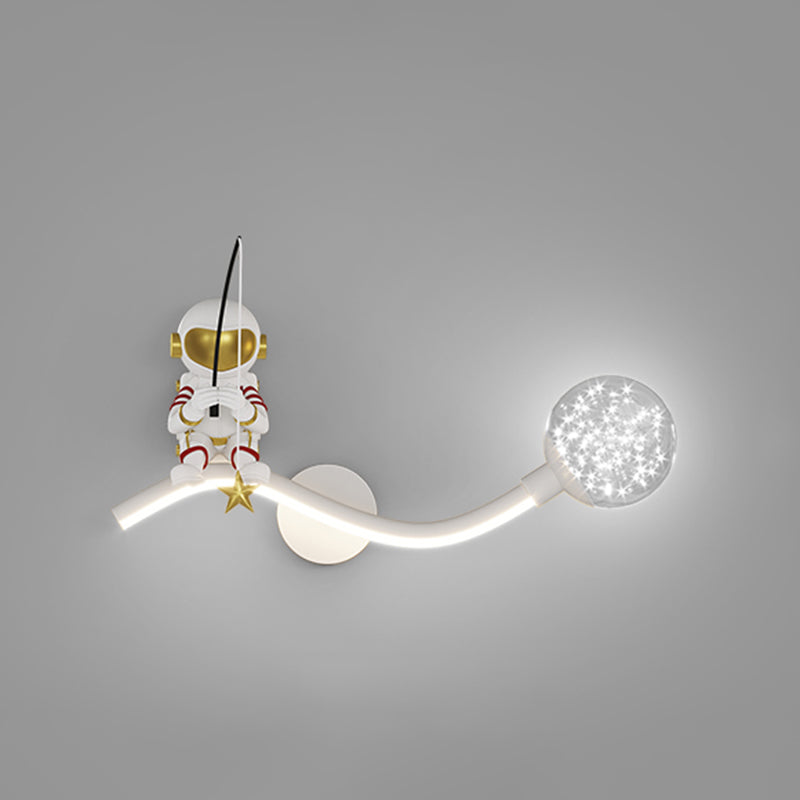 Astronaut LED Wall Mount Light Children Wall Light with Acrylic Shade for Kid's Room