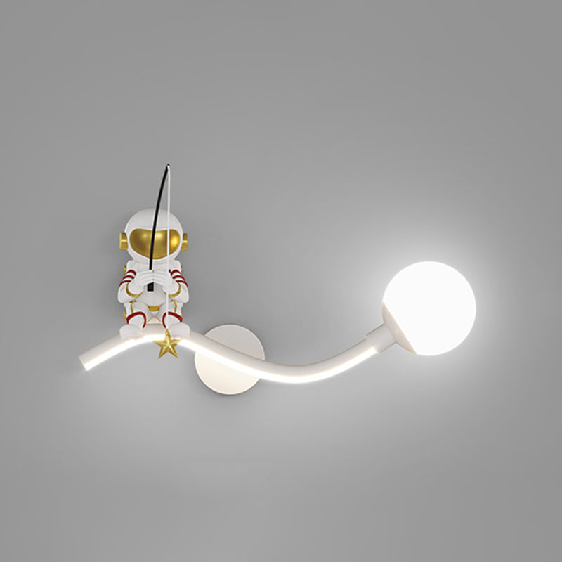 Astronaut LED Wall Mount Light Children Wall Light with Acrylic Shade for Kid's Room