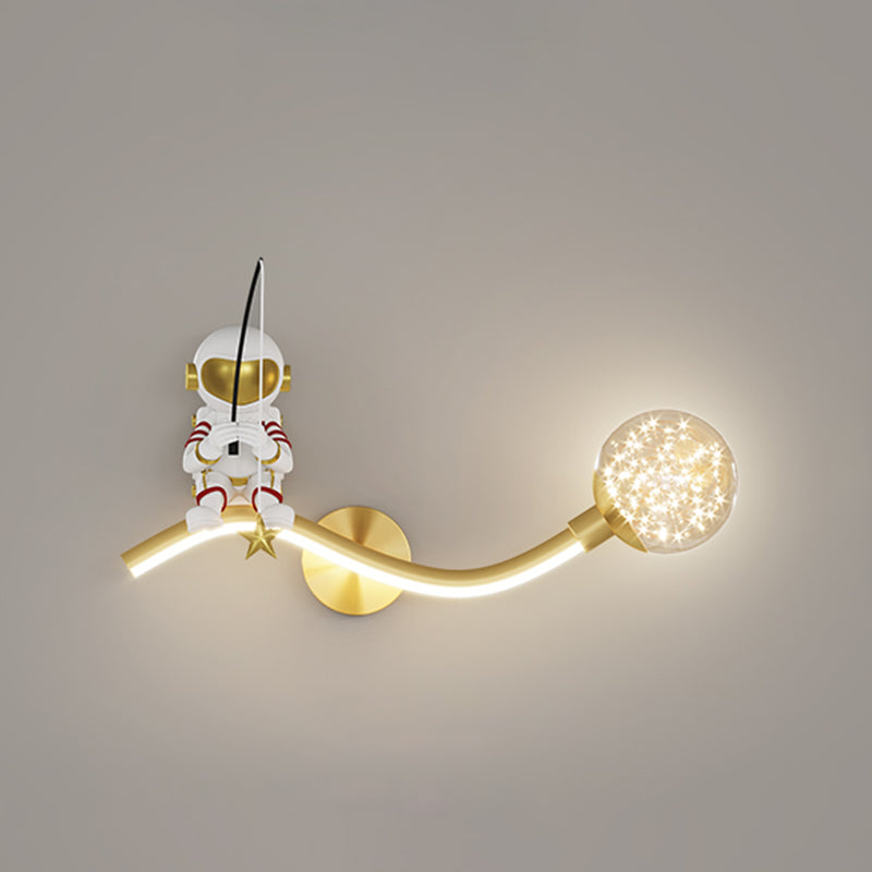 Astronaut LED Wall Mount Light Children Wall Light with Acrylic Shade for Kid's Room