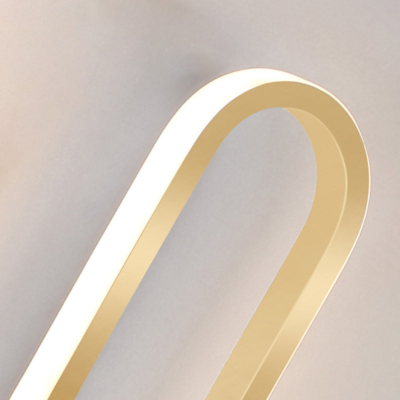 1-Light Oval Wall Mount Light Modern Style Metal Wall Sconce Lights