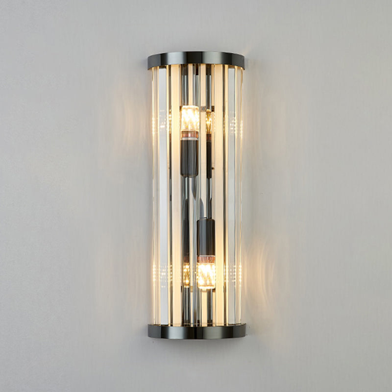 Crystal Geometry Shape Wall Lights Modern Style 2 Light Wall Sconce for Bedroom