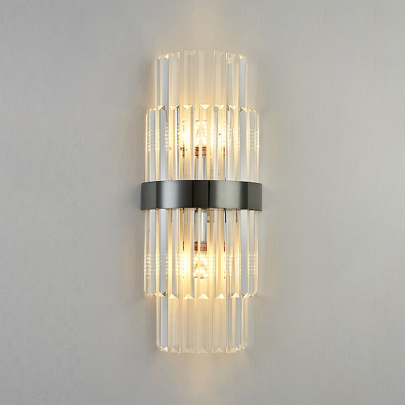 Crystal Geometry Shape Wall Lights Modern Style 2 Light Wall Sconce for Bedroom