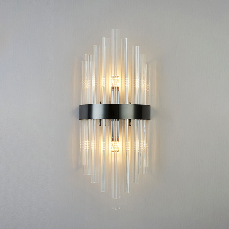 Crystal Geometry Shape Wall Lights Modern Style 2 Light Wall Sconce for Bedroom