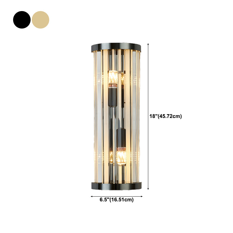Crystal Geometry Shape Wall Lights Modern Style 2 Light Wall Sconce for Bedroom