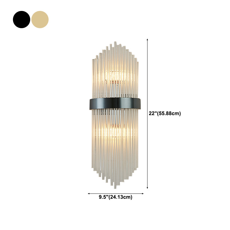 Crystal Geometry Shape Wall Lights Modern Style 2 Light Wall Sconce for Bedroom