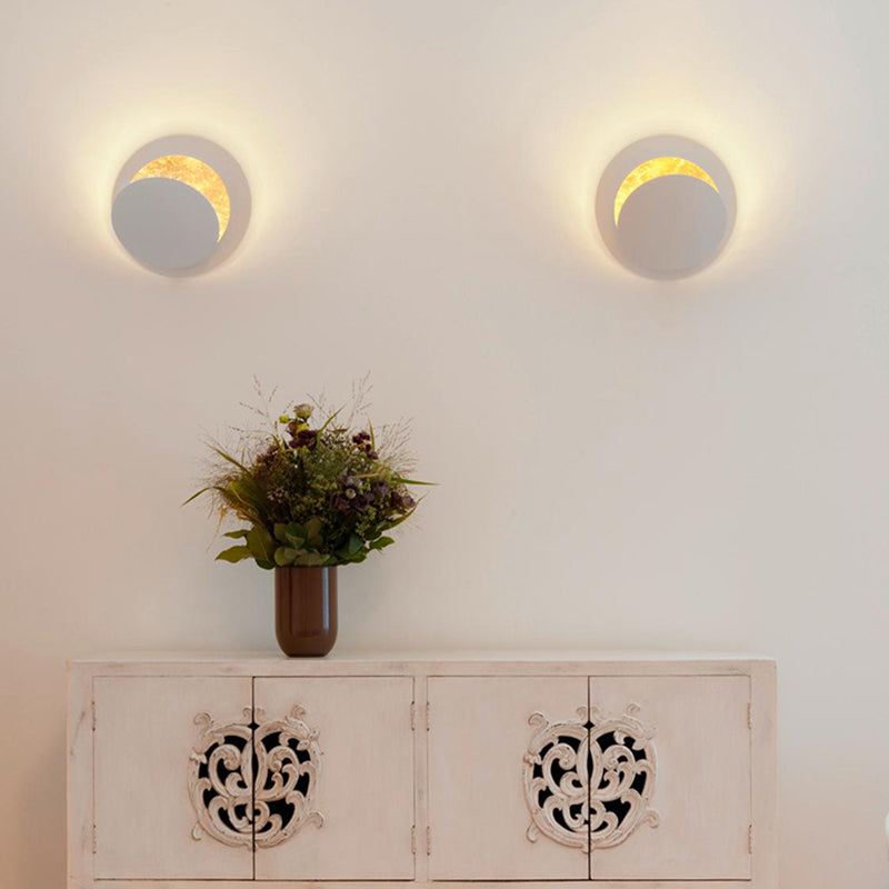 1-Light Disk Wall Mount Light Modern Style Metal Wall Sconce Lights