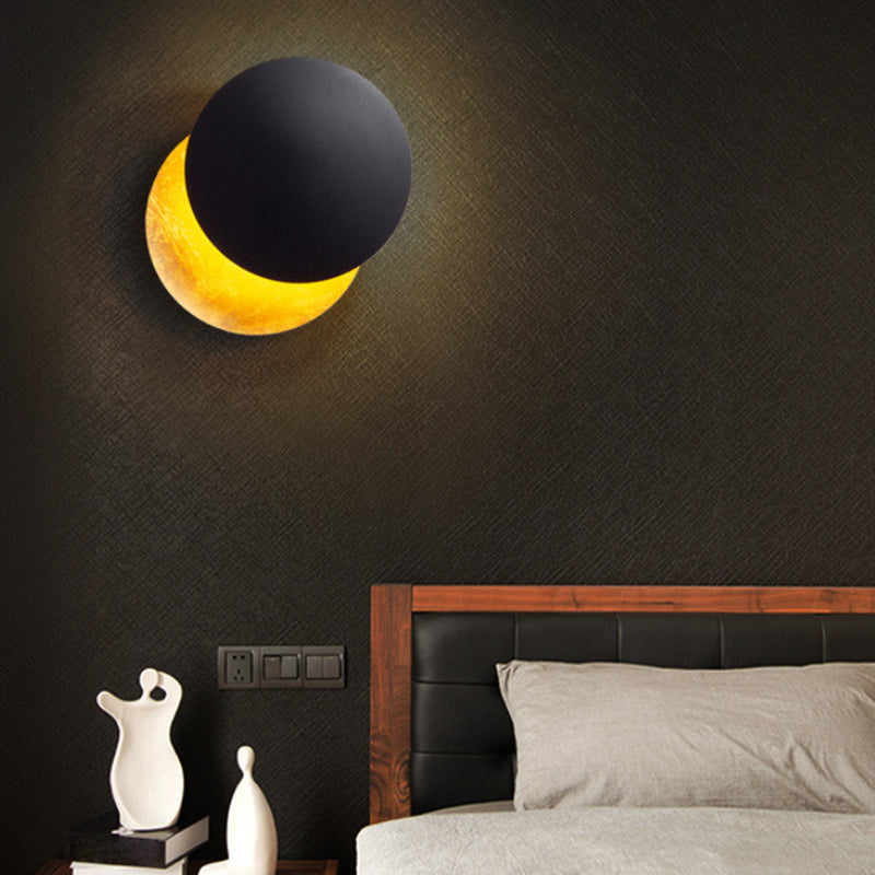 1-Light Disk Wall Mount Light Modern Style Metal Wall Sconce Lights