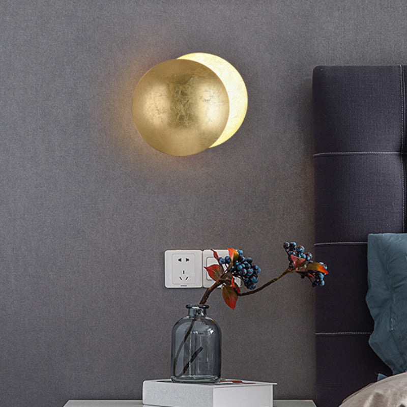 1-Light Disk Wall Mount Light Modern Style Metal Wall Sconce Lights