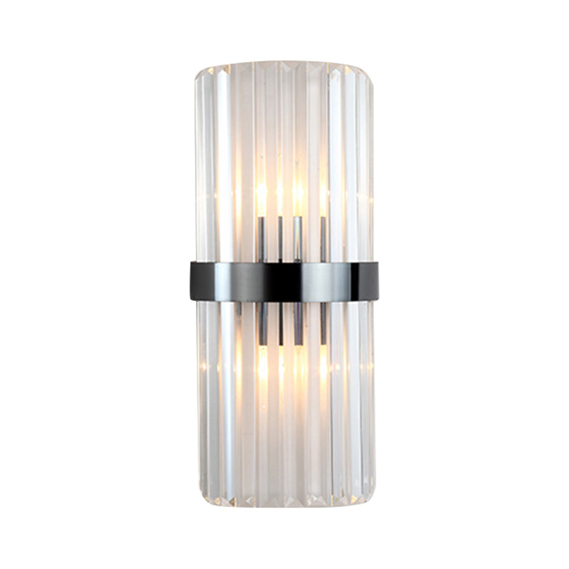 Crystal Geometry Shape Wall Lights Modern Style 2 Light Wall Sconce for Bedside