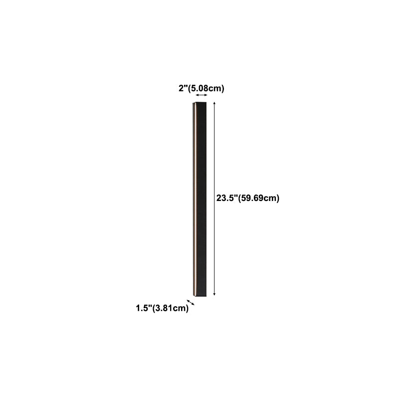 1-Light Linear Wall Mount Light Modern Style Metal Wall Mount Lighting in Black
