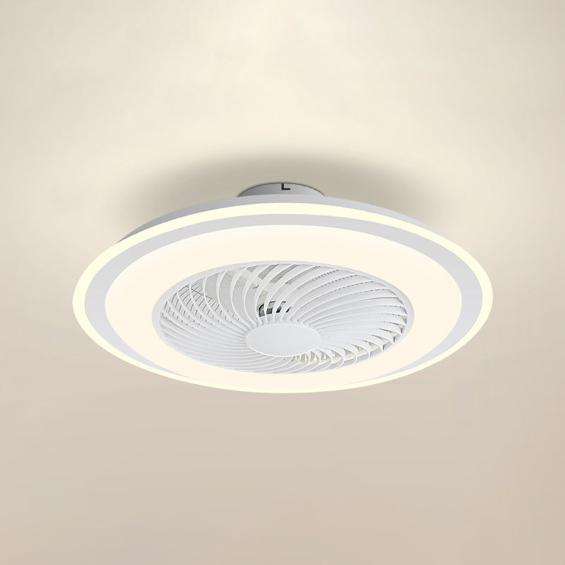 Metal Ceiling Fan Light Modern Style 2 Light Ceiling Fan Light for Bedroom