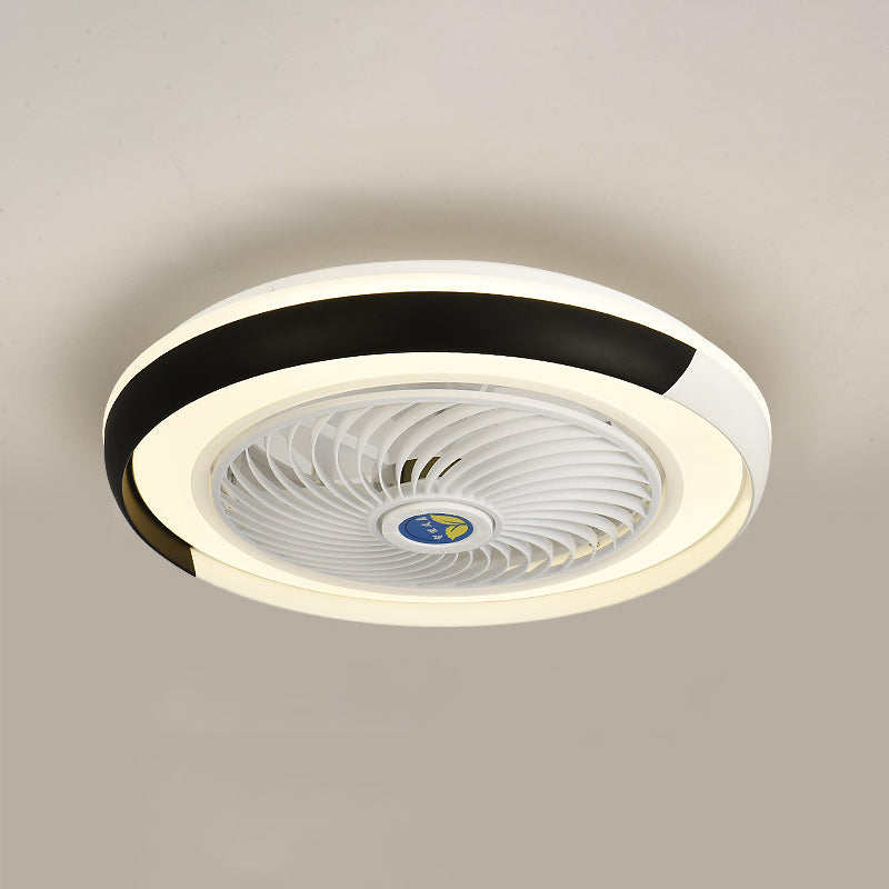 Metal Ceiling Fan Light Modern Style 2 Light Ceiling Fan Lighting for Living Room