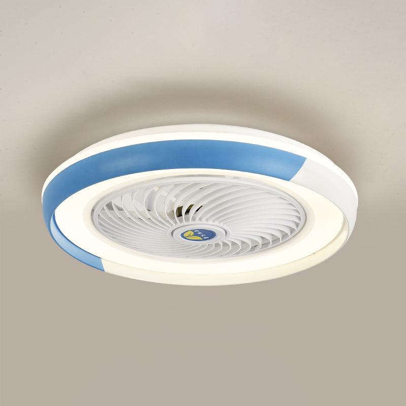 Metal Ceiling Fan Light Modern Style 2 Light Ceiling Fan Lighting for Living Room