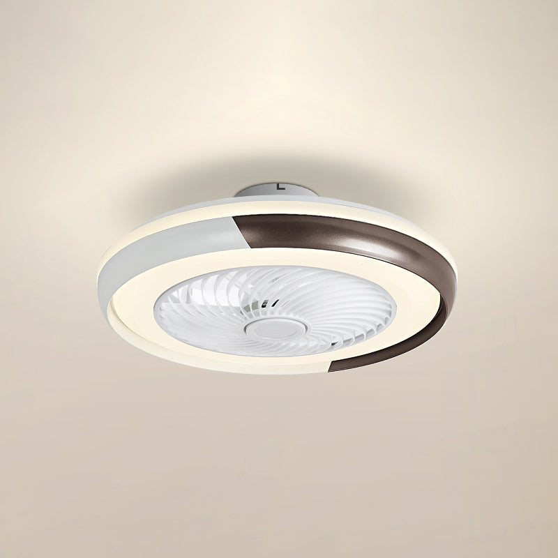 Metal Ceiling Fan Light Modern Style Ceiling Fan Lighting for Dining Room