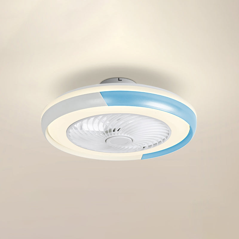 Metal Ceiling Fan Light Modern Style Ceiling Fan Lighting for Dining Room