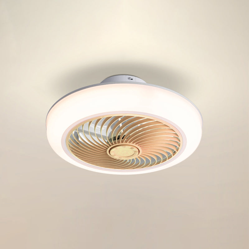 Metal Ceiling Fan Lighting Modern Style 1 Light Ceiling Fan Light for Dining Room