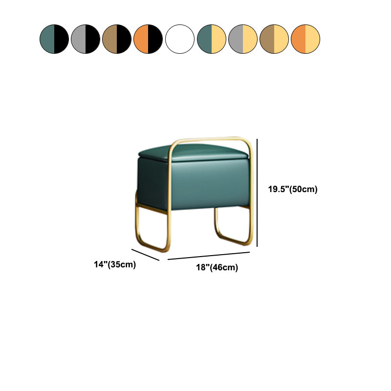 3 Drawers Make-up Vanity Set, 28.74" H Leather Vanity with Stool & Mirror