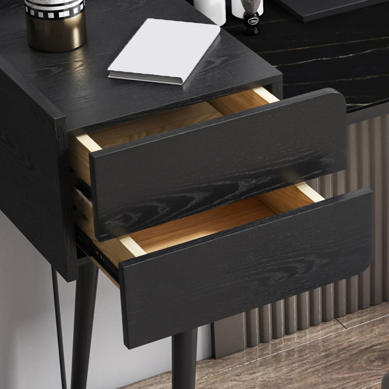 2 Storage Drawers Stone Top Vanity Table, 39.37"/47.24" W Make-up Vanity Set