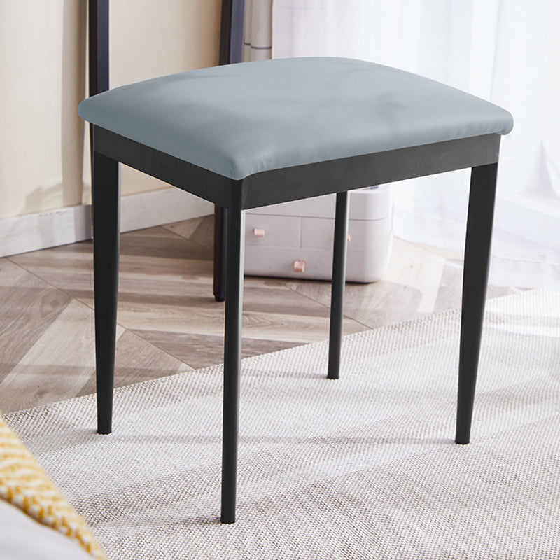 Wood/Stone Vanity Set with Stool, 1 Drawer Modern Dresser - 30.7" H