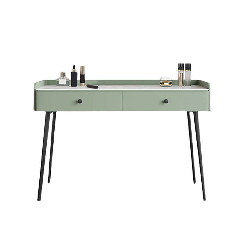 Modern White Stone Vanity Makeup Dressing Table Stool Set - 31.5"/39.37"/47.24" W