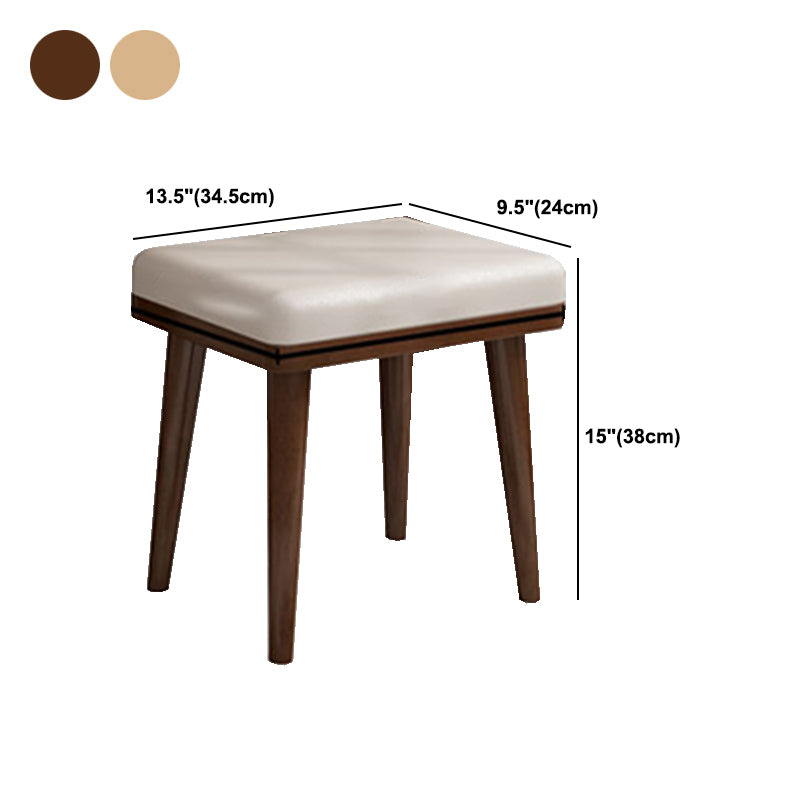 Natural/Brown Wooden Vanity with Mirror, 2 Drawers Dresser - 27.56"/31.5" W