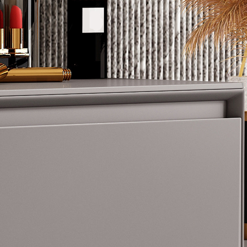 Gray Wooden Vanity, 31.5"/39.4" Wide Makeup Vanity Set with Stool