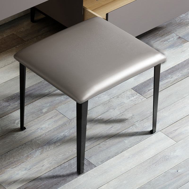 Gray Wooden Vanity, 31.5"/39.4" Wide Makeup Vanity Set with Stool