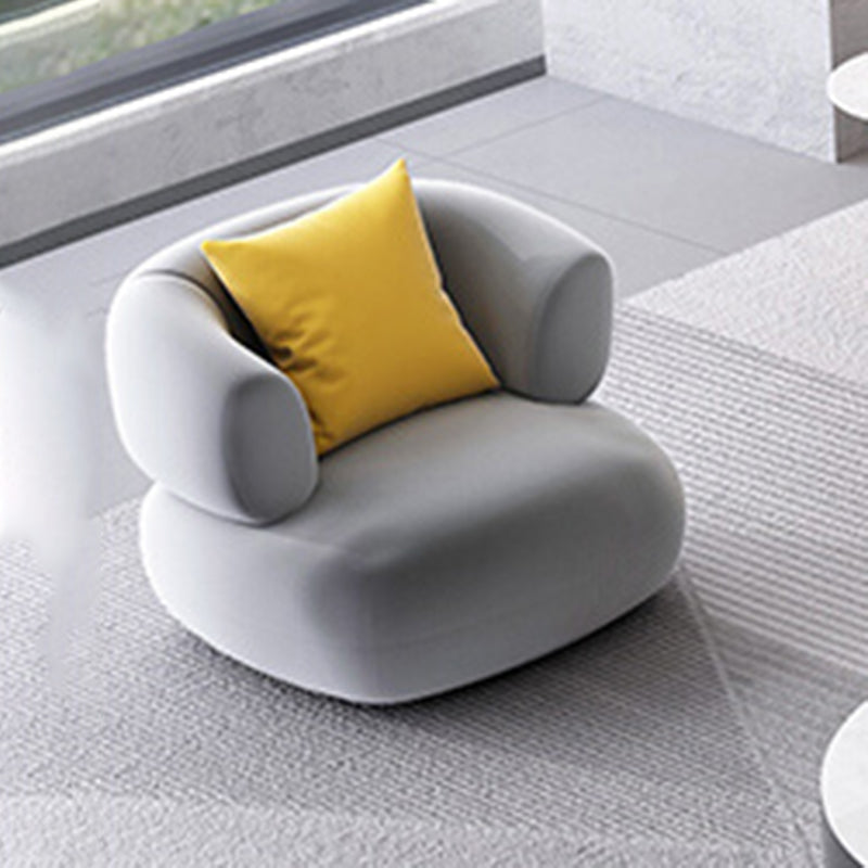 Velvet Gray Armless Sofa Contemporary Standard Sofa with Tight Back
