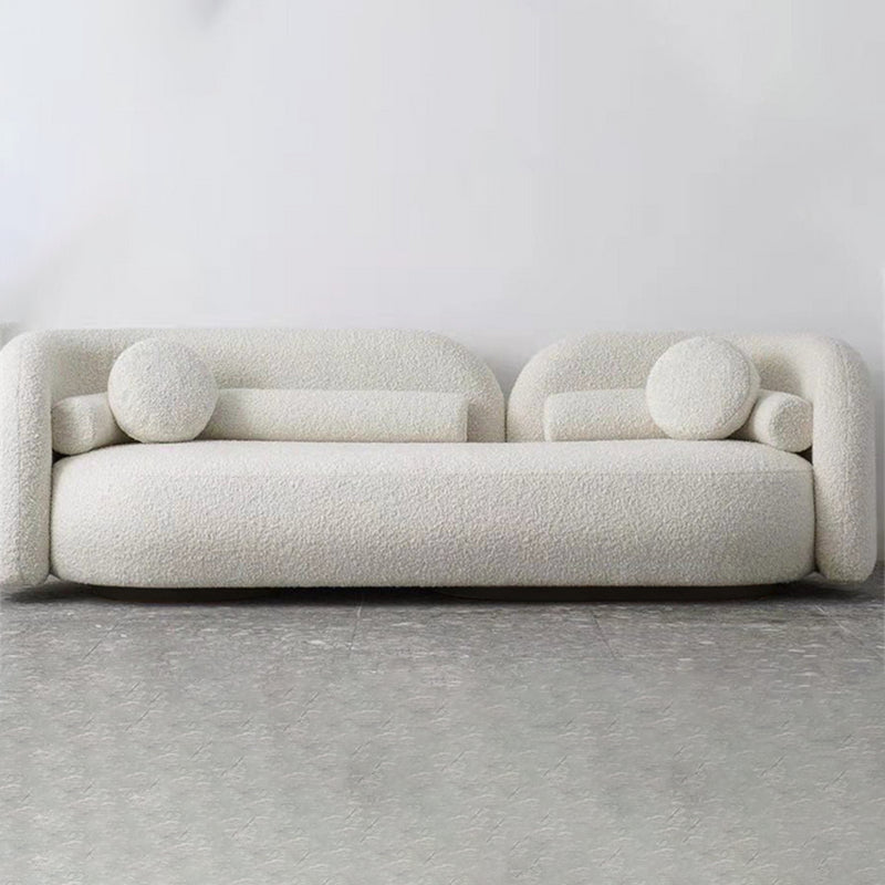 Modern Style Sofa Low Back Cushioned Sofa Padded with Sponge Cushions Sofa
