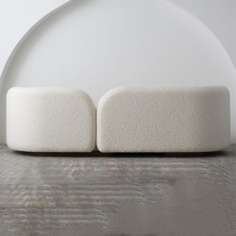 Modern Style Sofa Low Back Cushioned Sofa Padded with Sponge Cushions Sofa
