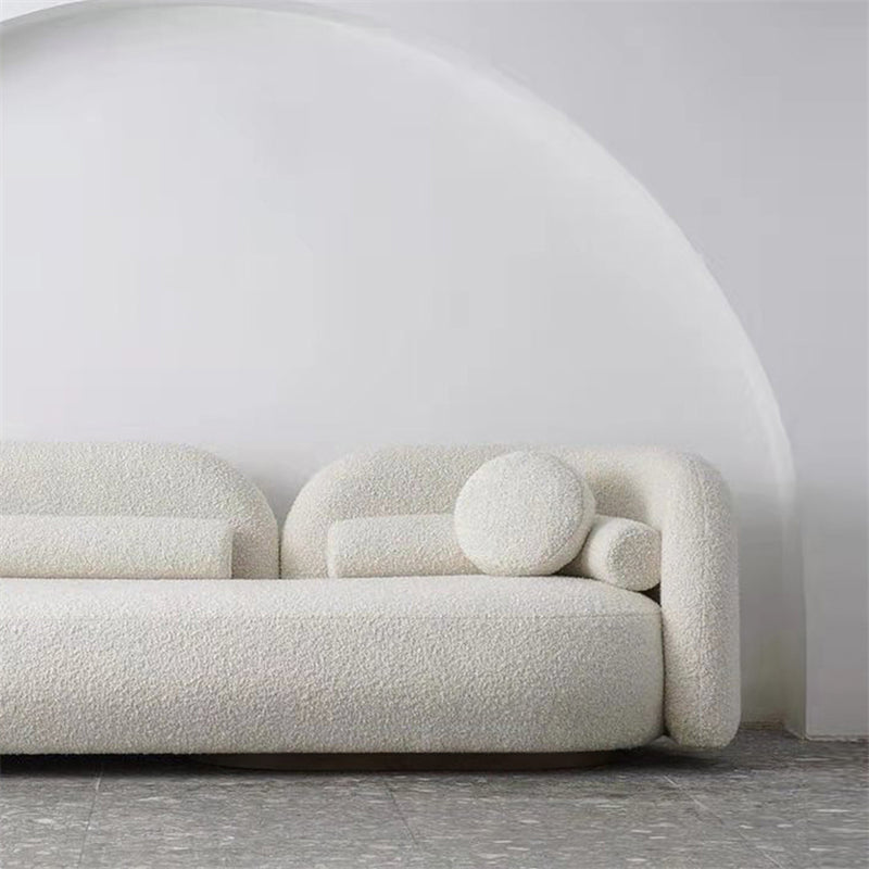 Modern Style Sofa Low Back Cushioned Sofa Padded with Sponge Cushions Sofa