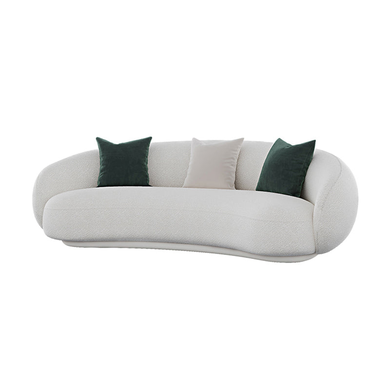 Contemporary Sloped Arm Sofa 28.34 Feet Tall Curved Sofa for Living Room