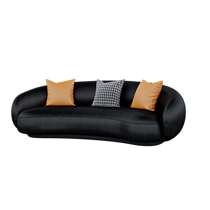 Contemporary Sloped Arm Sofa 28.34 Feet Tall Curved Sofa for Living Room