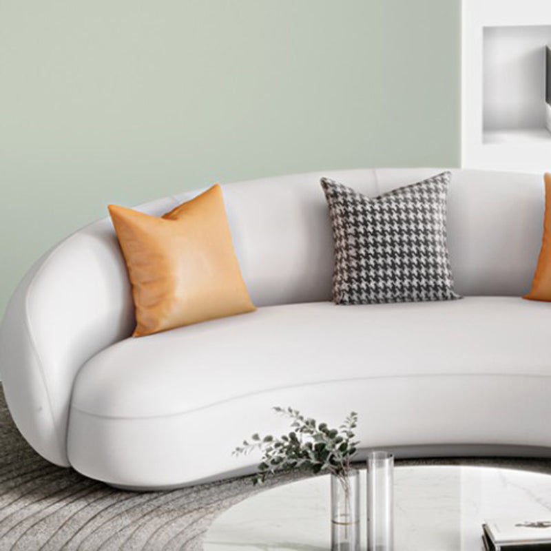 Contemporary Sloped Arm Sofa 28.34 Feet Tall Curved Sofa for Living Room