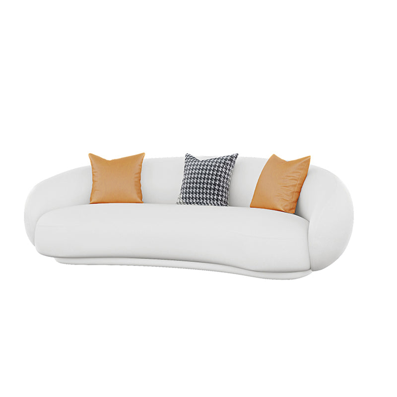 Contemporary Sloped Arm Sofa 28.34 Feet Tall Curved Sofa for Living Room