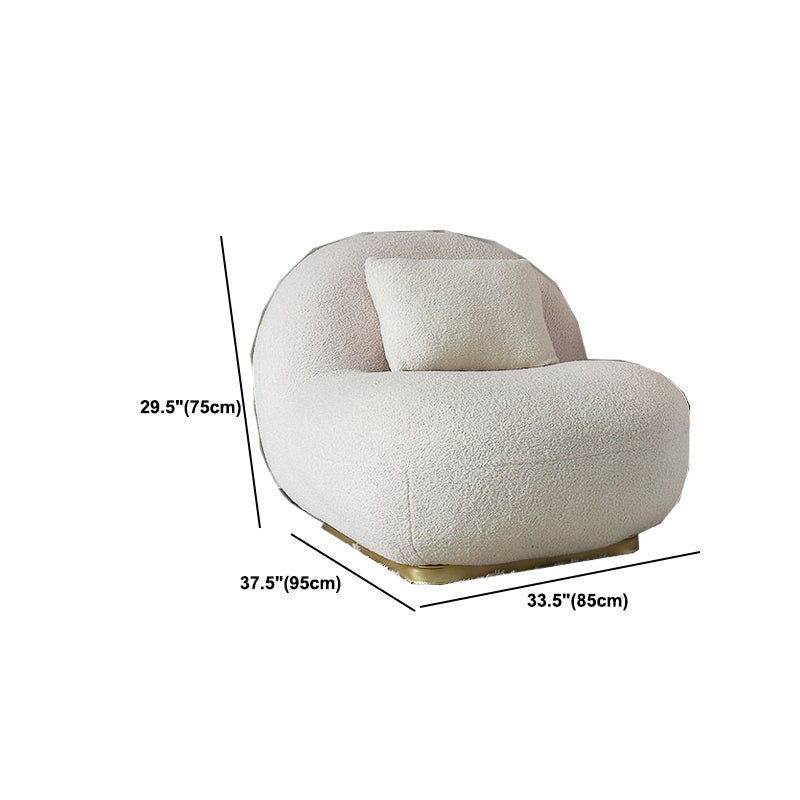 Contemporary Sloped Arm Sofa 28.34 Feet Tall Curved Sofa for Living Room