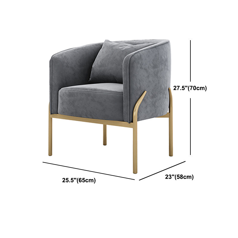 Standard Sofa 22.83" D X 27.55" H Sloped Arm Sofa with Golden Legs for Living Room