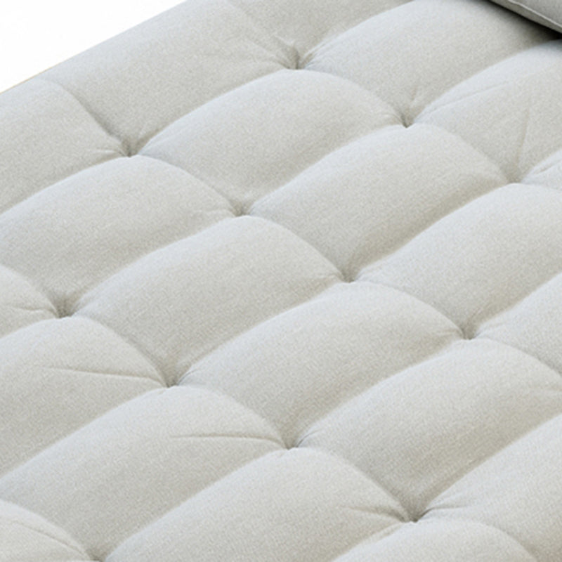 Cotton Blend Convertible Contemporary Biscuit Back Armless Sofa Bed