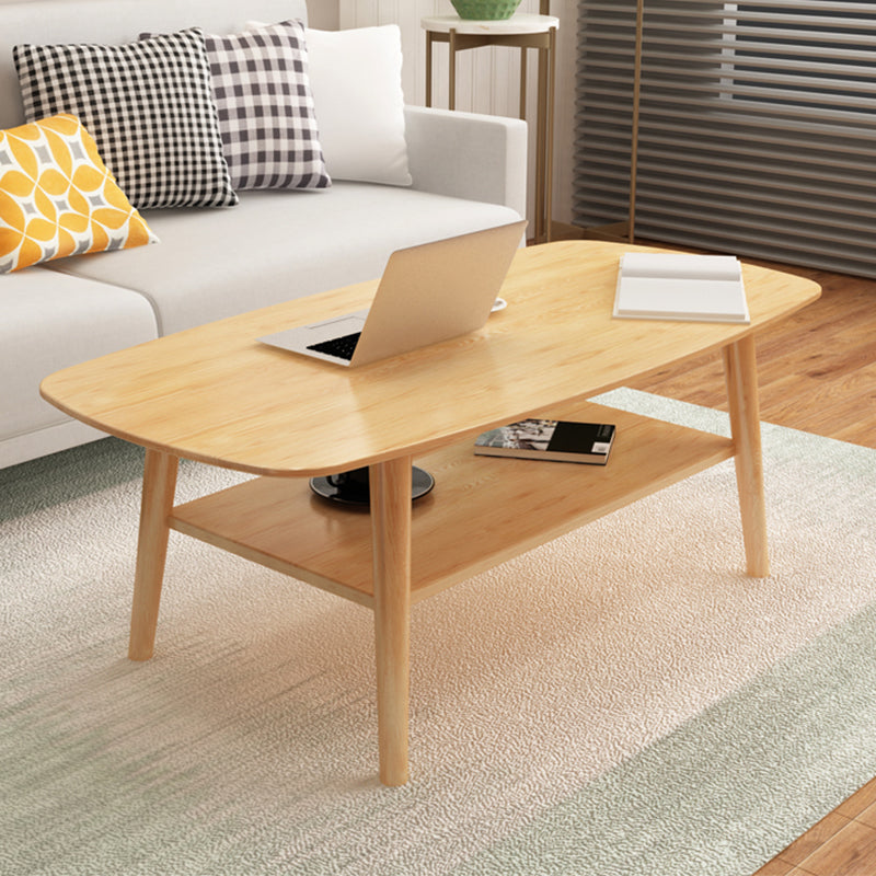 North European Wooden Coffee Table Rectangle 4 Legs 1 Coffee Table