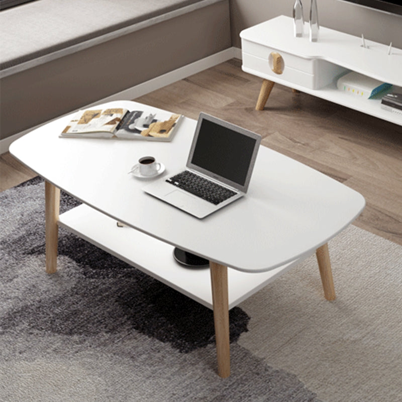 North European Wooden Coffee Table Rectangle 4 Legs 1 Coffee Table