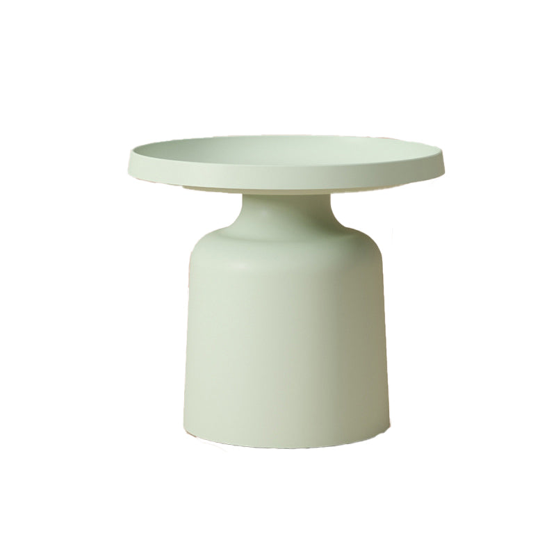 Round Tray Top Coffee Table Metal Pedestal 1 Single Cocktail Table