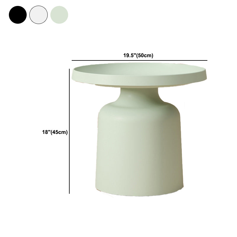 Round Tray Top Coffee Table Metal Pedestal 1 Single Cocktail Table