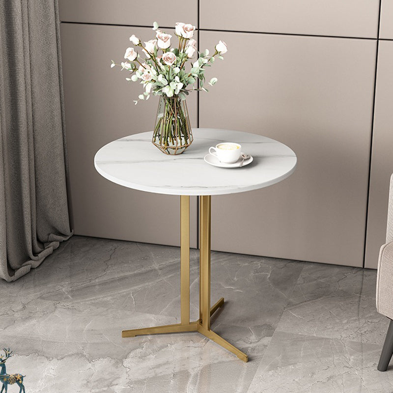 Cross Table Iron Base Design Rock Slab White/black Material Round Table Top Side Table