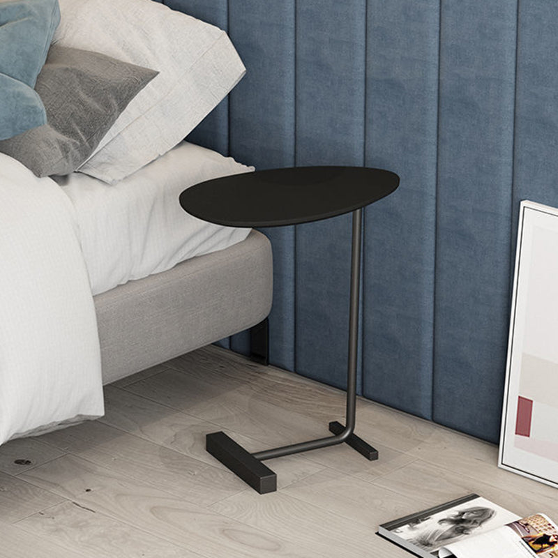 Pedestal Base Design Solid Wood Table Iron Base Free Shape Side Table