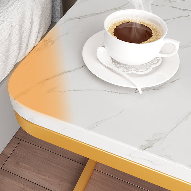 22.8" Tall Wooden Nightstand in Grey/ White / Black Modern Night Stand