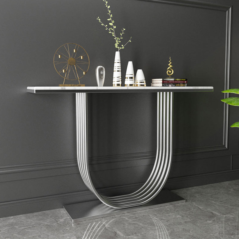 Stain Resistant Scratch Resistant Rectangle Marble Glam Console